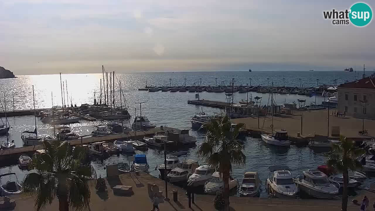Camera en vivo Koper – puerto deportivo y paseo marítimo desde el Hotel Grand Koper