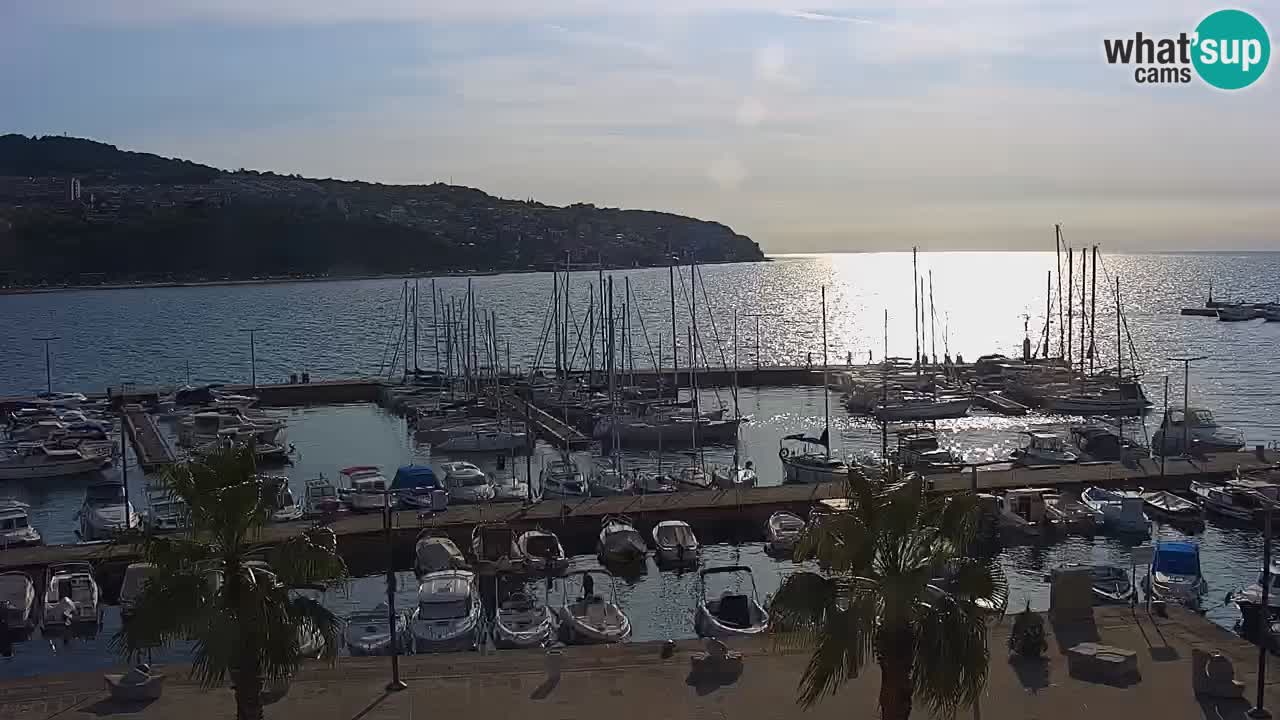 Spletna kamera Luka Koper v živo – Potniški terminal in tovorno pristanišče – Slovenija