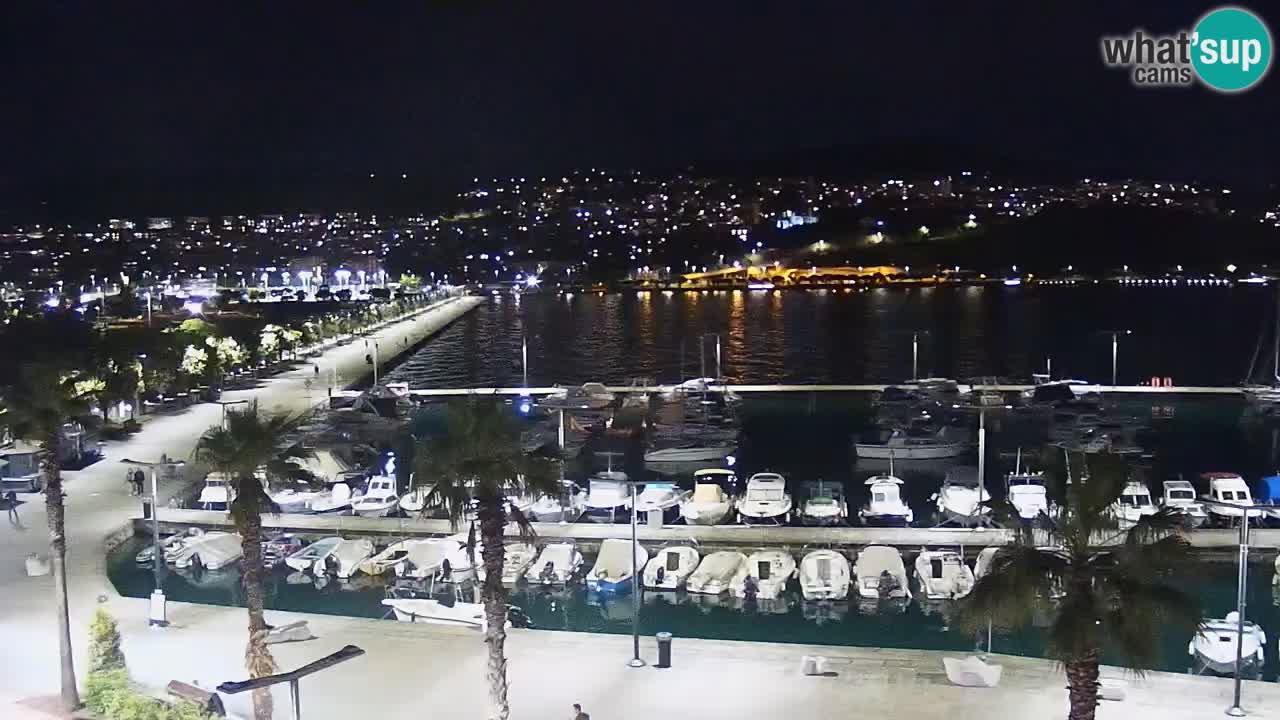 Webcam Koper – Panorama of the marina and promenade from the Grand Hotel Koper