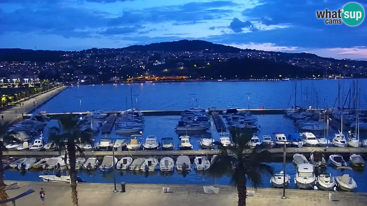 Camera en vivo Koper – puerto deportivo y paseo marítimo desde el Hotel Grand Koper