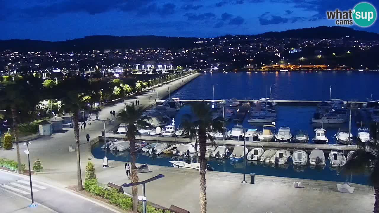 Webcam Koper – Panorama de la marina et de la promenade depuis le Grand Hotel Koper