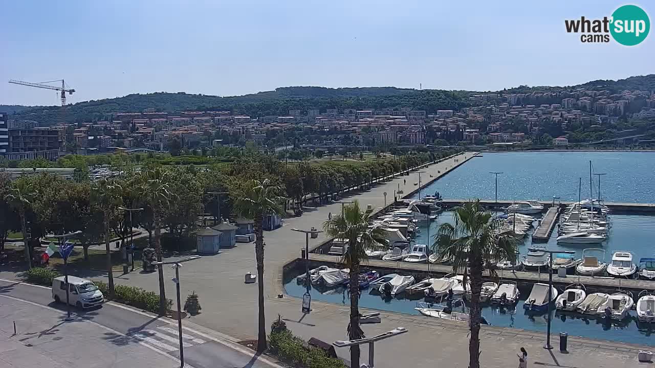 Webcam Capodistria – marina e lungo mare dall’Hotel Grand Koper