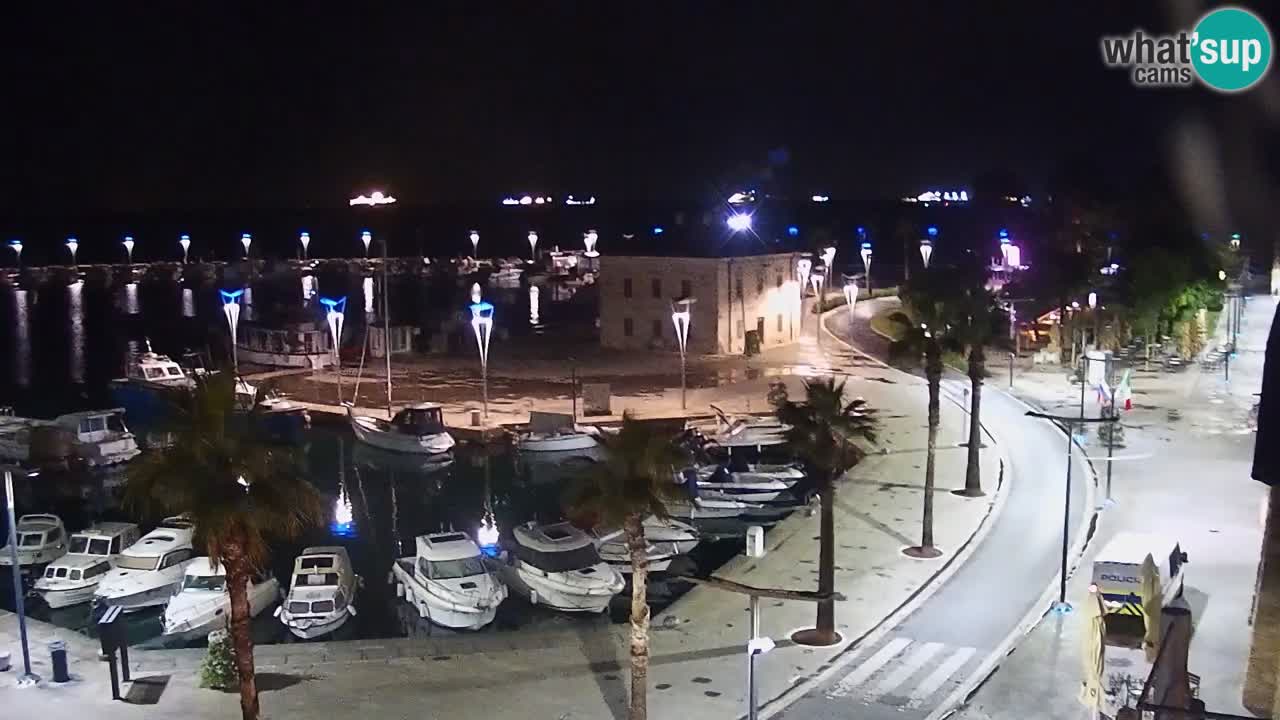 Webcam Koper – Panorama of the marina and promenade from the Grand Hotel Koper