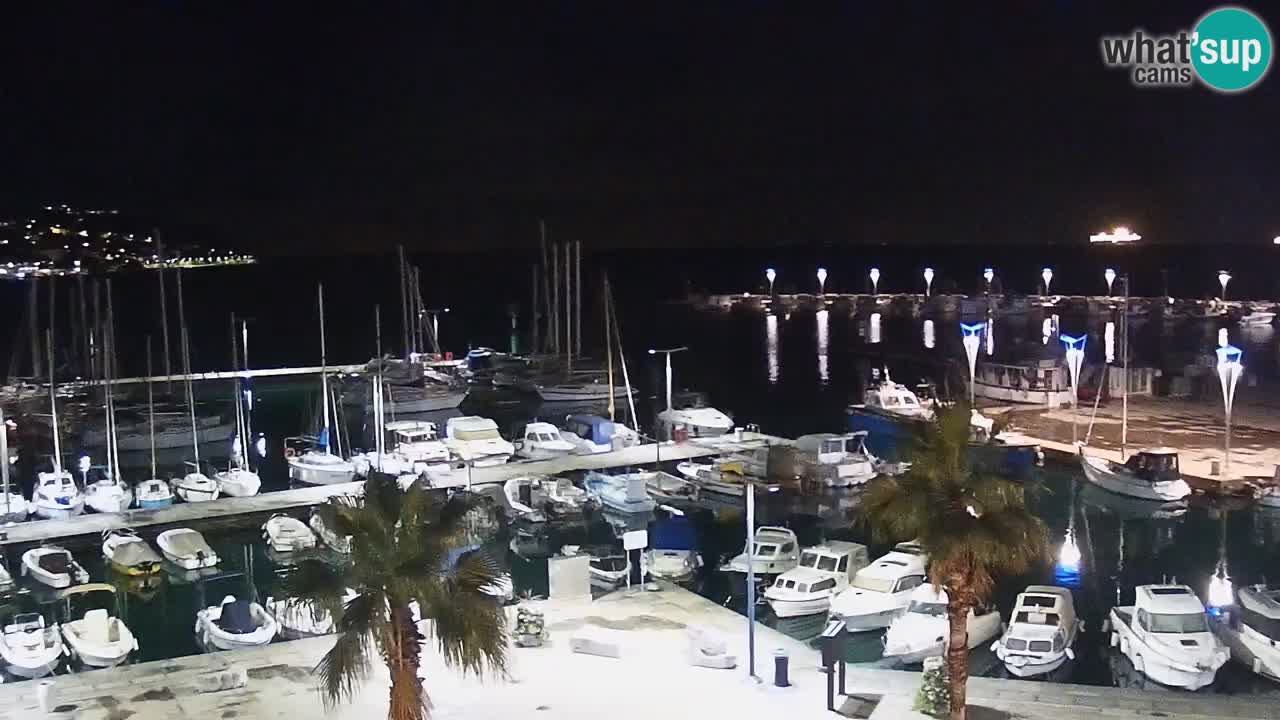 Webcam Koper – Panorama of the marina and promenade from the Grand Hotel Koper