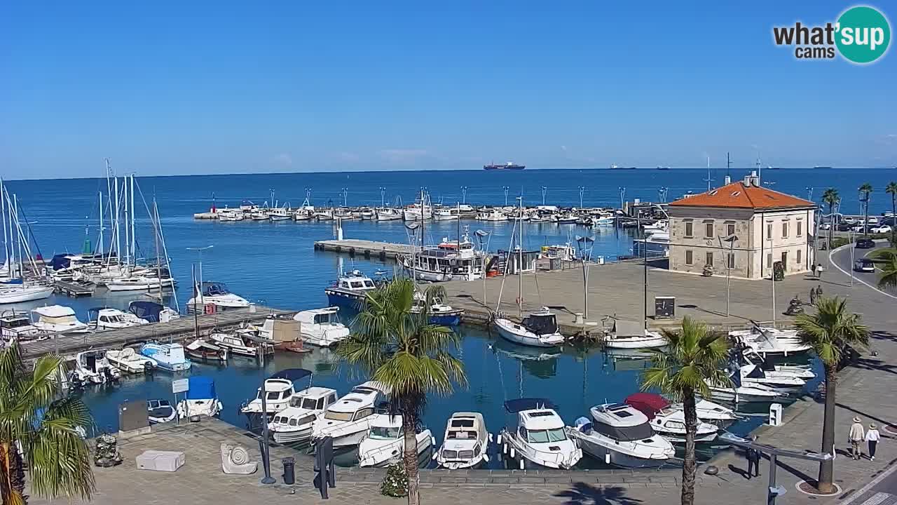 Spletna kamera Luka Koper v živo – Potniški terminal in tovorno pristanišče – Slovenija