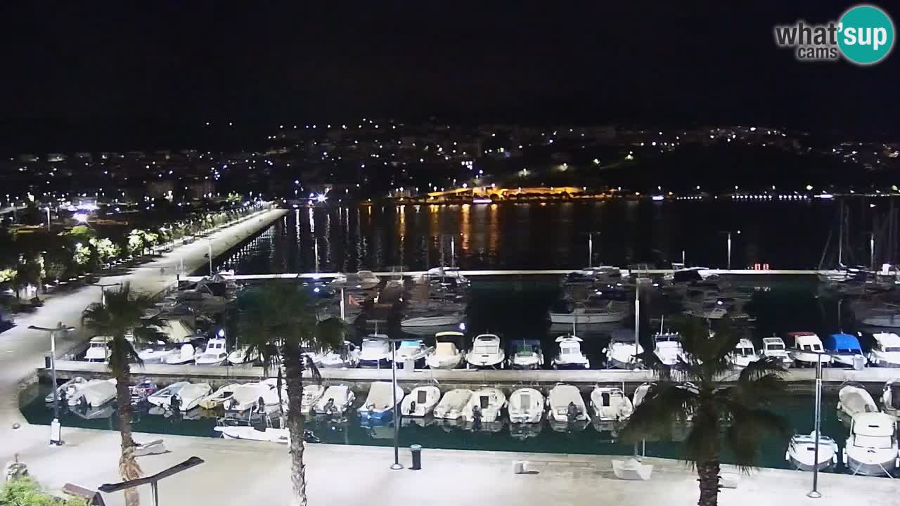 Webcam Koper – Panorama de la marina et de la promenade depuis le Grand Hotel Koper
