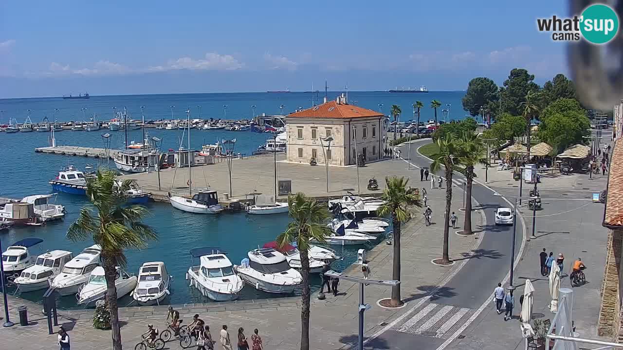 Spletna kamera Koper – Panorama na marino in promenado s Hotela Grand Koper