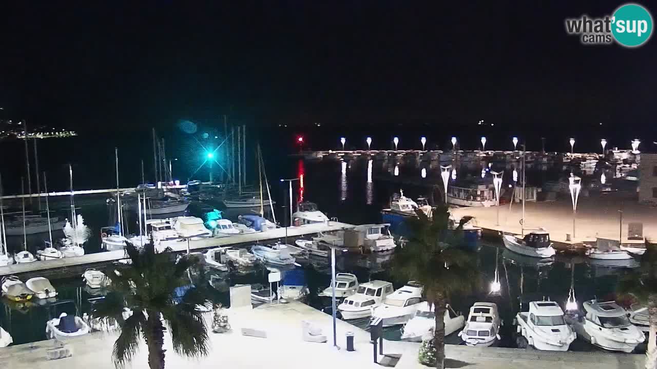 Webcam Koper – Panorama of the marina and promenade from the Grand Hotel Koper