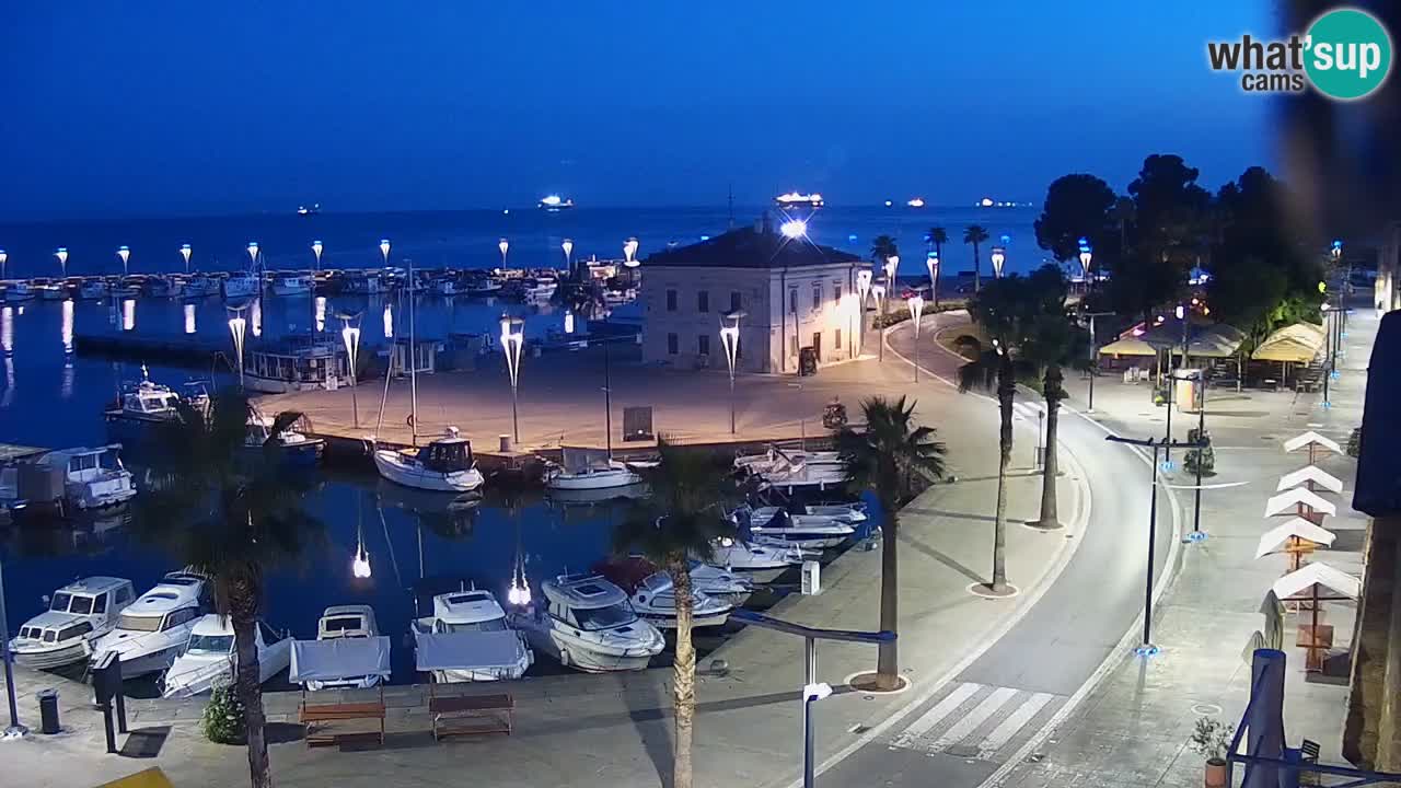 Webcam Koper – Panorama of the marina and promenade from the Grand Hotel Koper