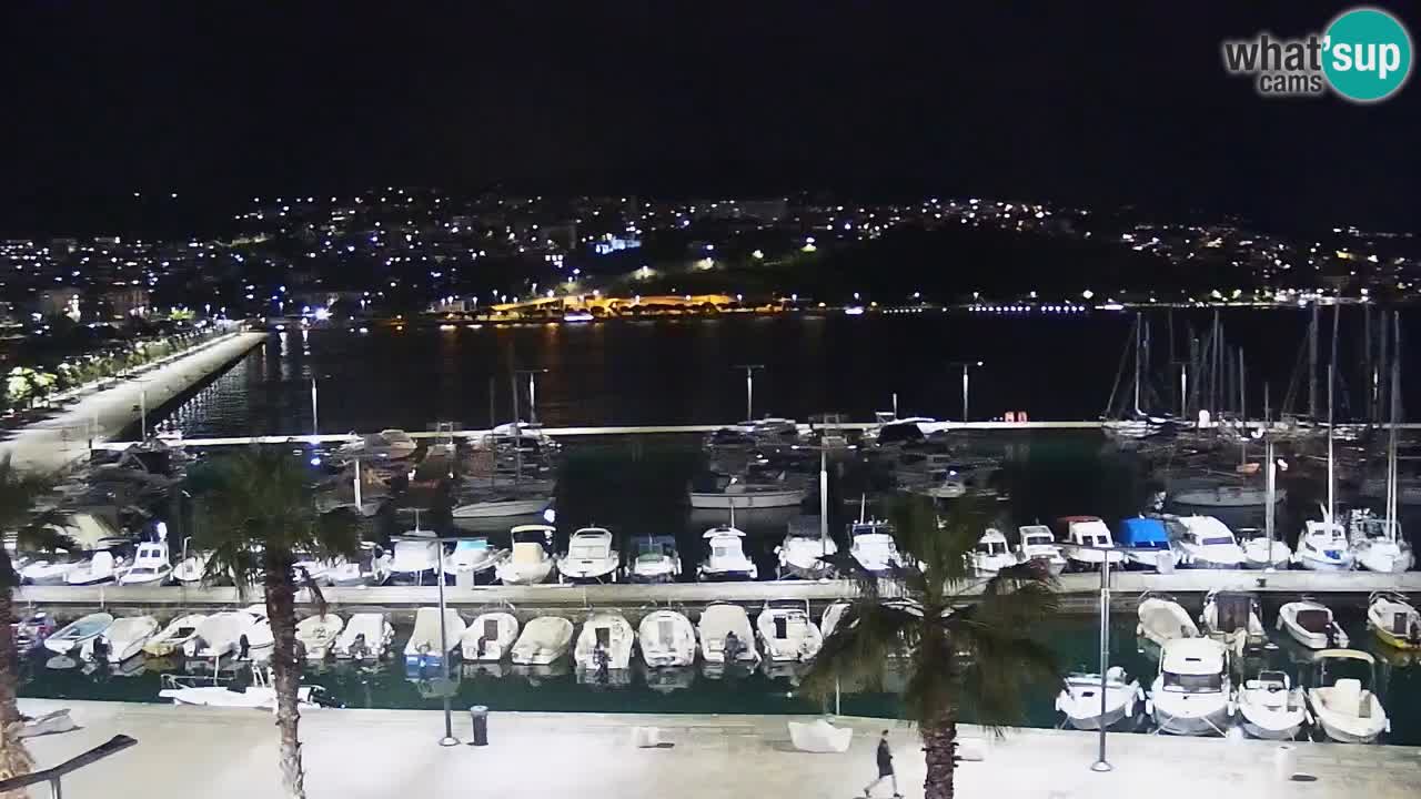 Webcam Koper – Panorama de la marina et de la promenade depuis le Grand Hotel Koper