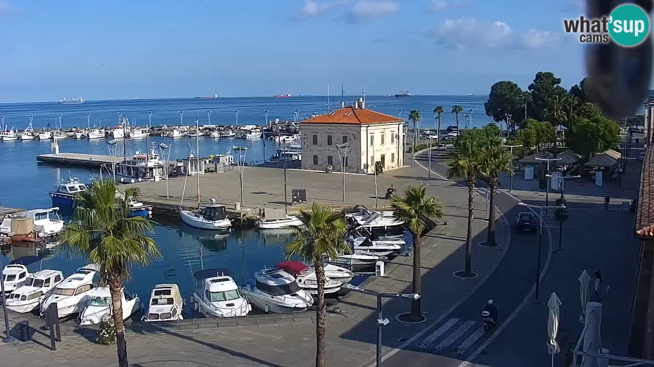 Spletna kamera Luka Koper v živo – Potniški terminal in tovorno pristanišče – Slovenija