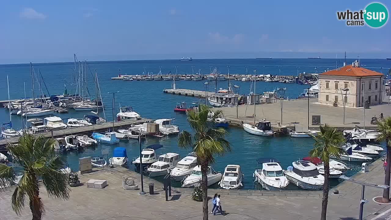 Camera en vivo Koper – puerto deportivo y paseo marítimo desde el Hotel Grand Koper