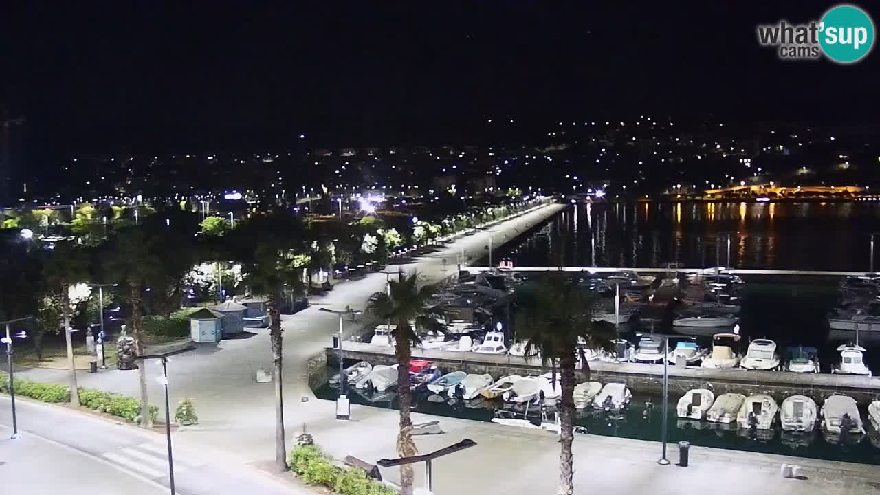 Webcam Koper – Panorama de la marina et de la promenade depuis le Grand Hotel Koper