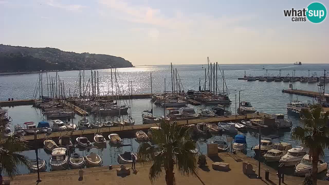 Spletna kamera Koper – Panorama na marino in promenado s Hotela Grand Koper