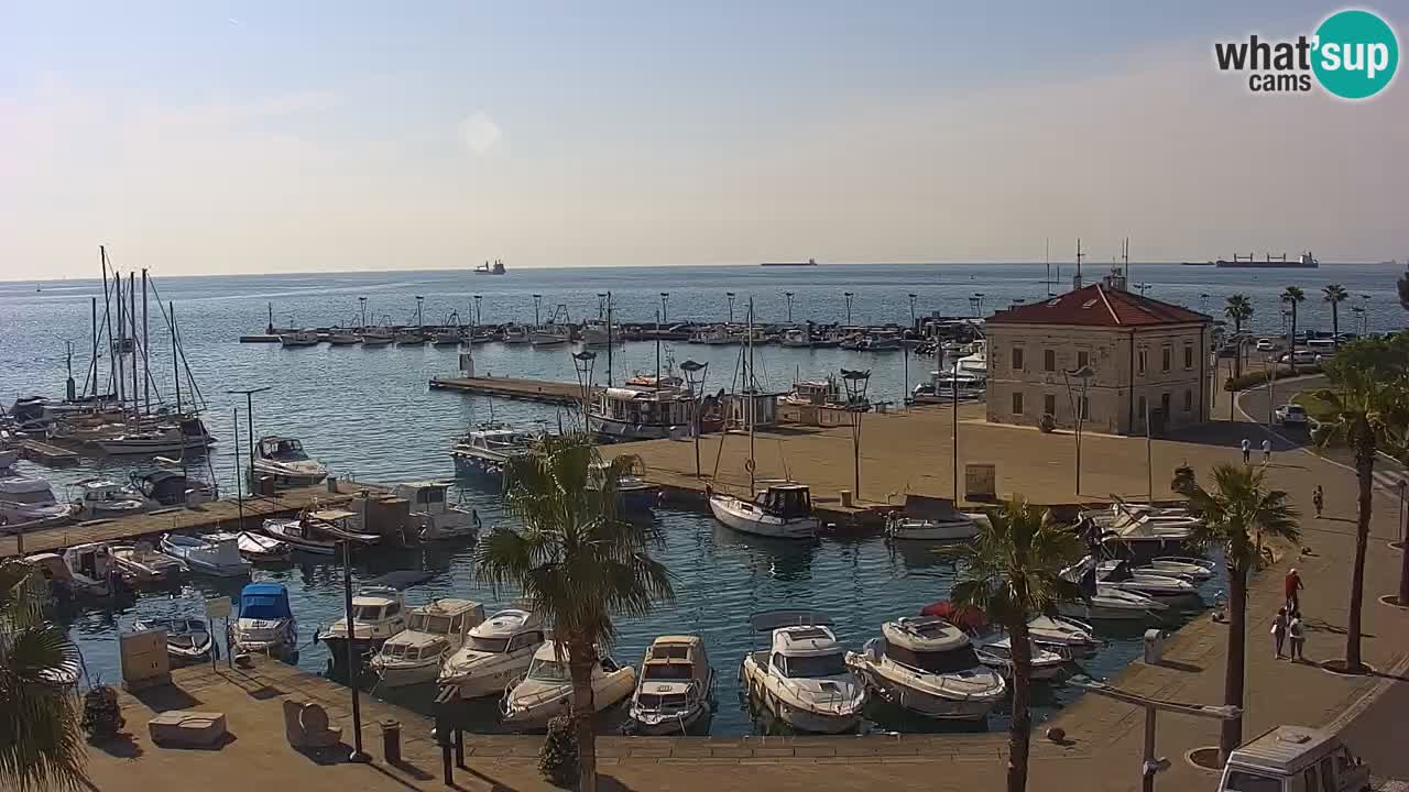 Camera en vivo Koper – puerto deportivo y paseo marítimo desde el Hotel Grand Koper