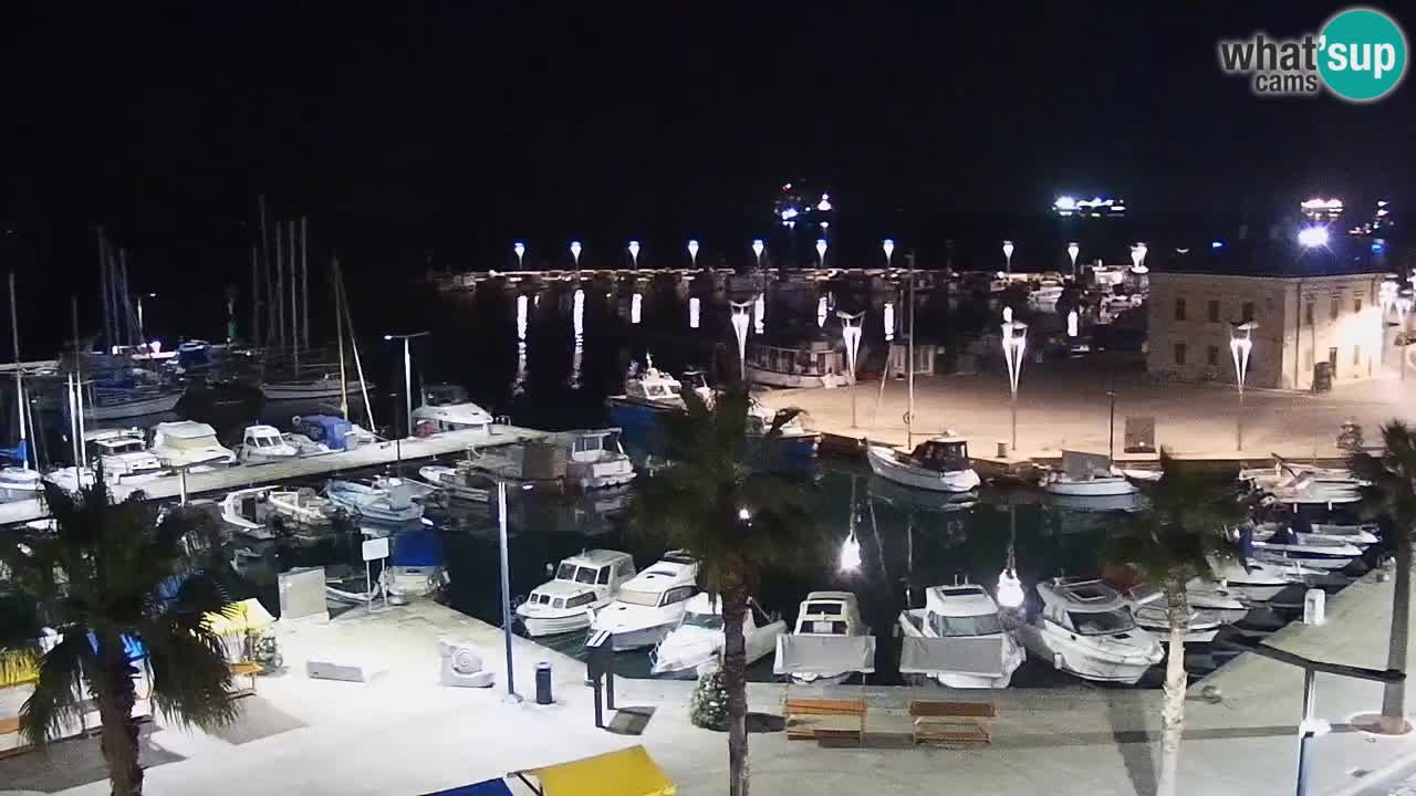Webcam Koper – Panorama de la marina et de la promenade depuis le Grand Hotel Koper