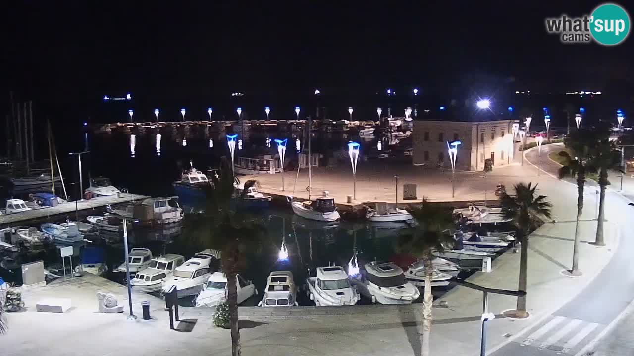 Webcam Koper – Panorama of the marina and promenade from the Grand Hotel Koper