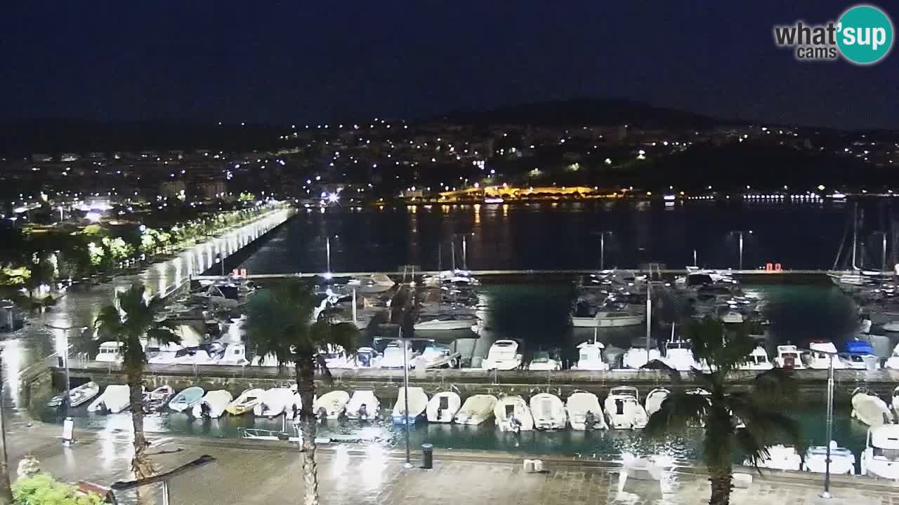 Camera en vivo Koper – puerto deportivo y paseo marítimo desde el Hotel Grand Koper
