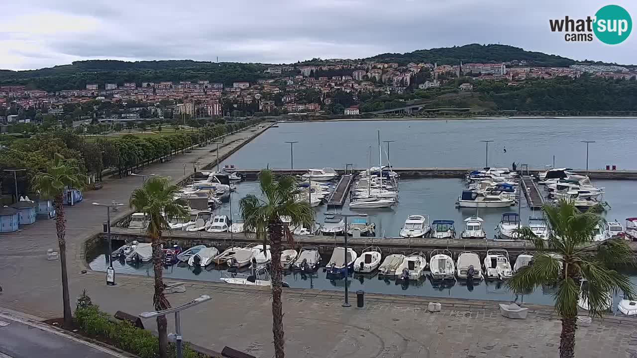 Camera en vivo Koper – puerto deportivo y paseo marítimo desde el Hotel Grand Koper