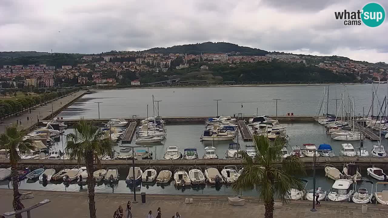 Camera en vivo Koper – puerto deportivo y paseo marítimo desde el Hotel Grand Koper