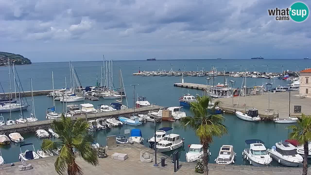Camera en vivo Koper – puerto deportivo y paseo marítimo desde el Hotel Grand Koper