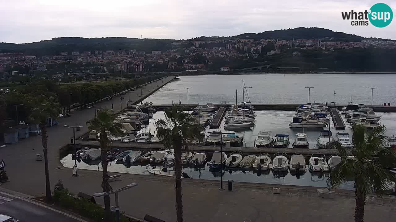 Spletna kamera Koper – Panorama na marino in promenado s Hotela Grand Koper