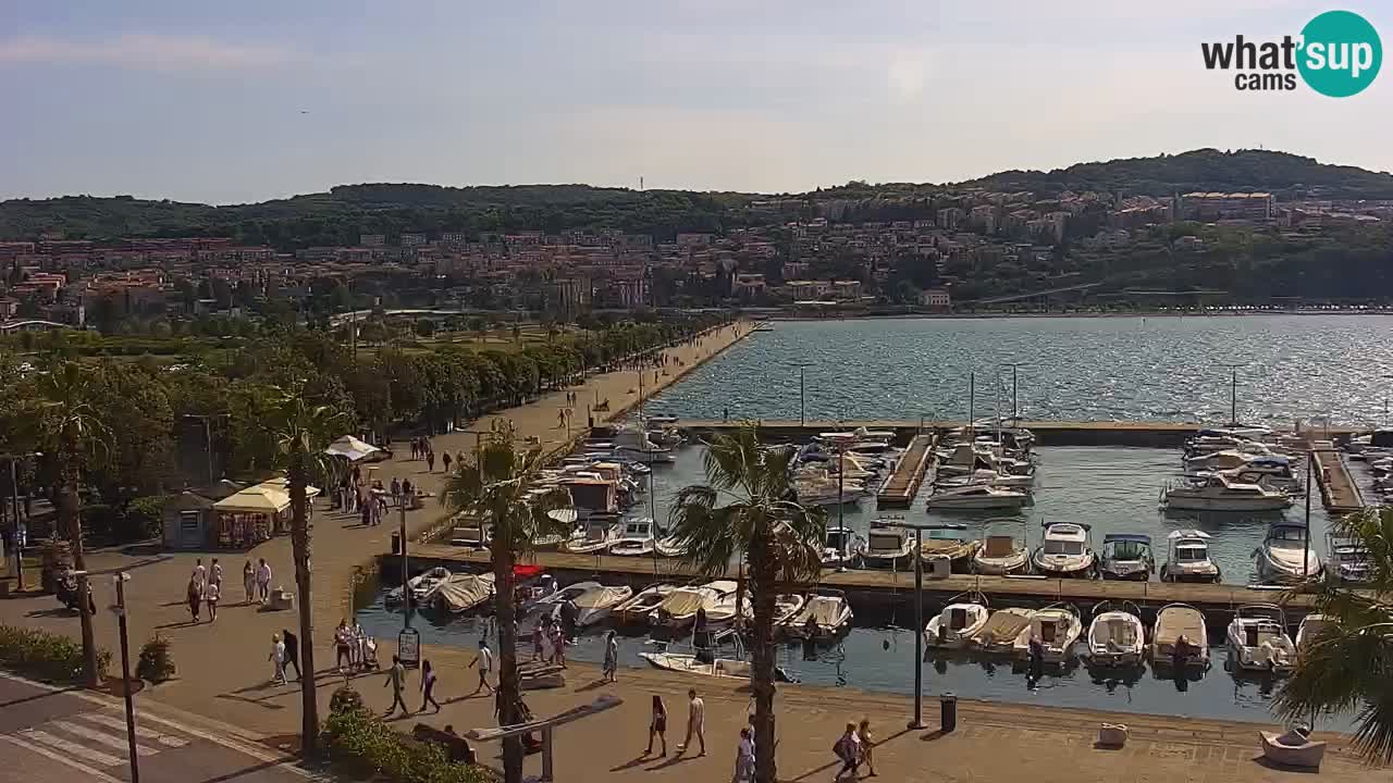 Camera en vivo Koper – puerto deportivo y paseo marítimo desde el Hotel Grand Koper