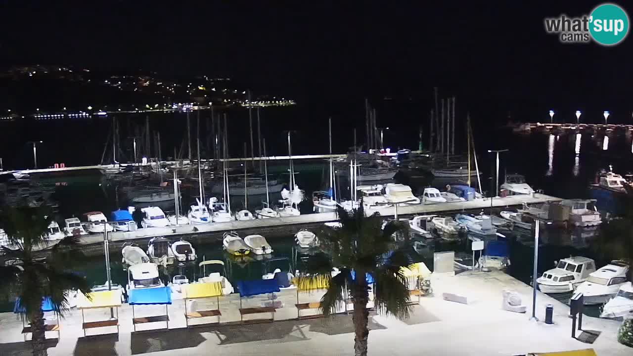 Webcam Koper – Panorama of the marina and promenade from the Grand Hotel Koper
