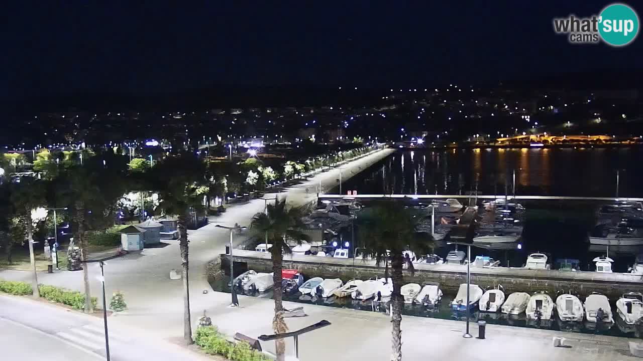 Webcam Koper – Panorama des Jachthafens und der Promenade vom Hotel Grand Koper