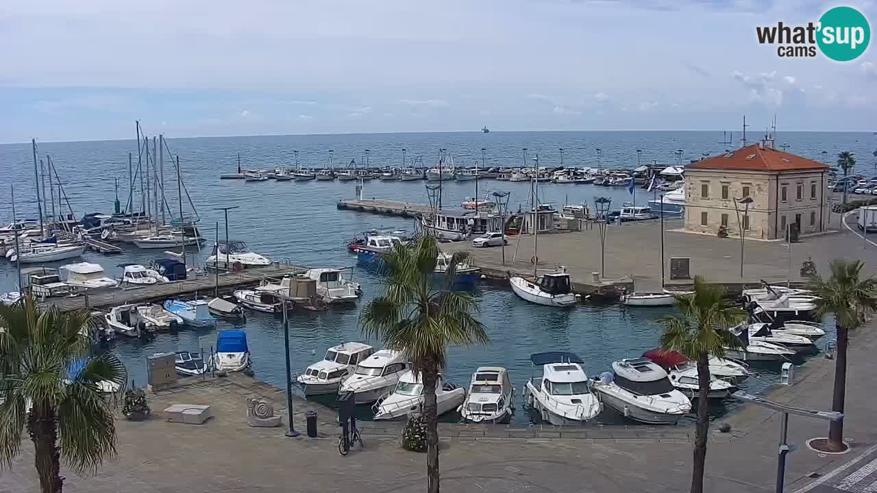 Webcam en direct du port de Koper – port de croisière et de fret – Slovénie
