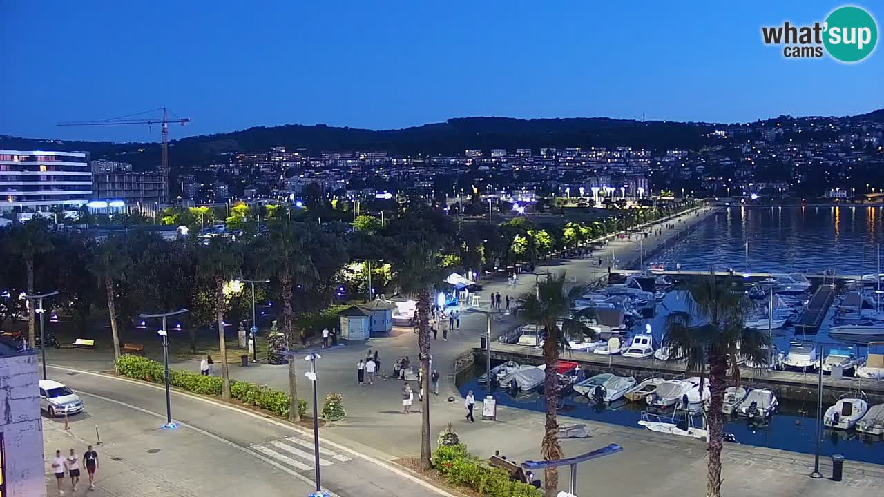 Webcam Koper – Panorama de la marina et de la promenade depuis le Grand Hotel Koper
