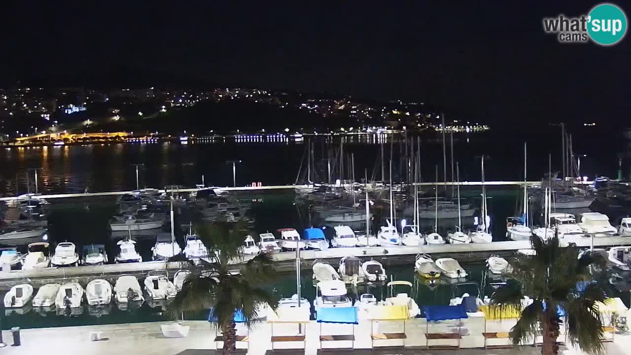 Webcam Koper – Panorama de la marina et de la promenade depuis le Grand Hotel Koper