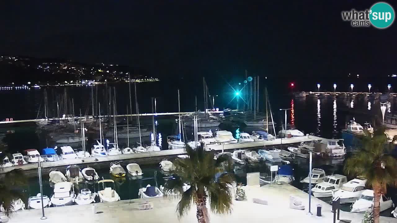 Webcam Koper – Panorama de la marina et de la promenade depuis le Grand Hotel Koper
