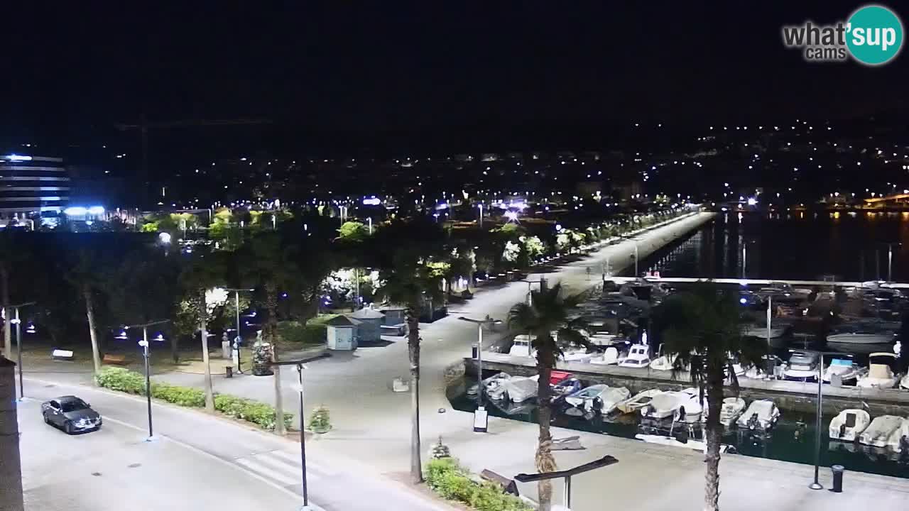 Webcam Koper – Panorama de la marina et de la promenade depuis le Grand Hotel Koper