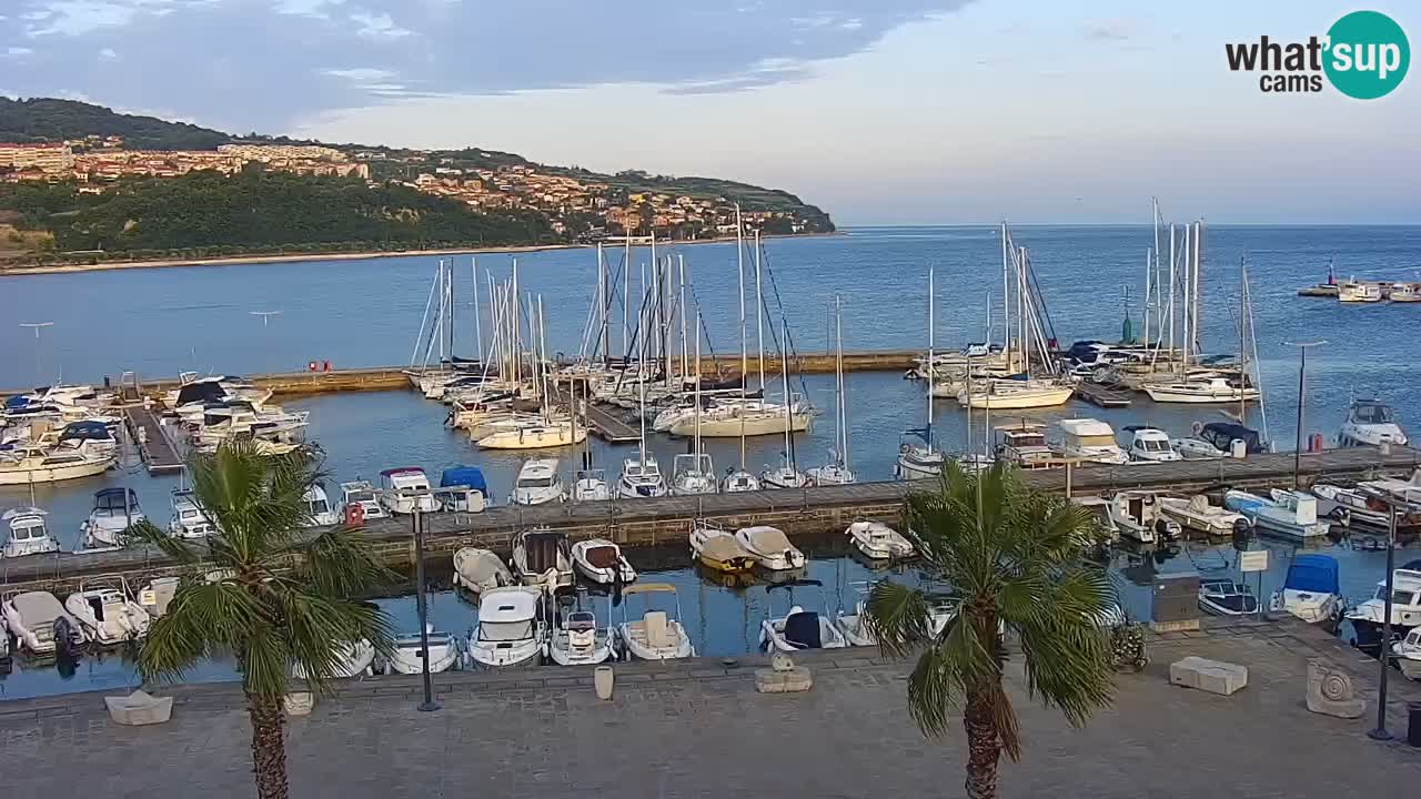 Spletna kamera Koper – Panorama na marino in promenado s Hotela Grand Koper