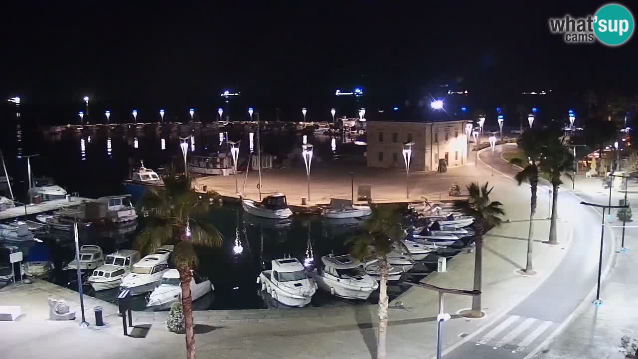 Webcam Koper – Panorama des Jachthafens und der Promenade vom Hotel Grand Koper