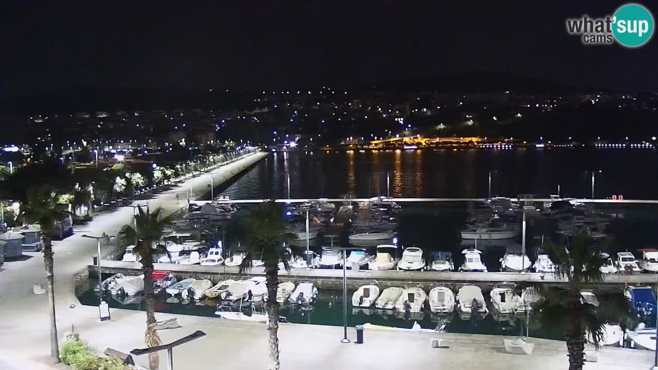Webcam Koper – Panorama des Jachthafens und der Promenade vom Hotel Grand Koper