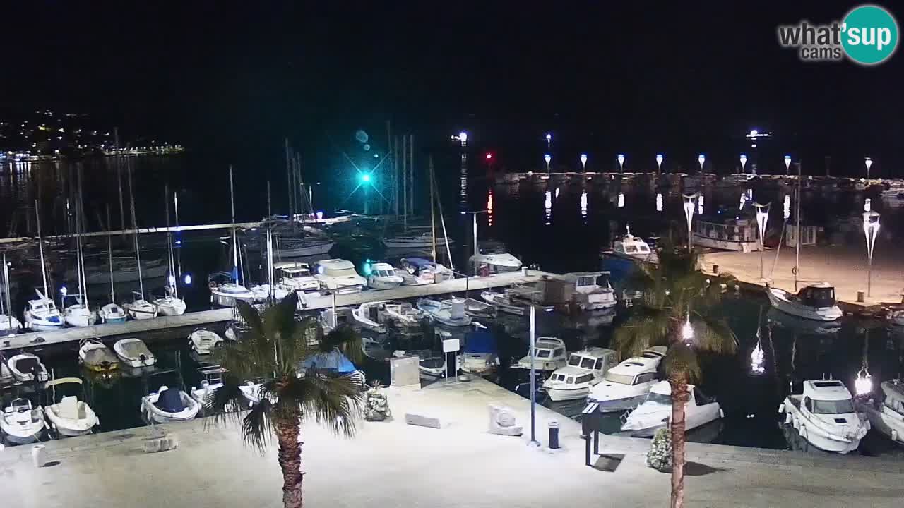 Webcam Koper – Panorama des Jachthafens und der Promenade vom Hotel Grand Koper