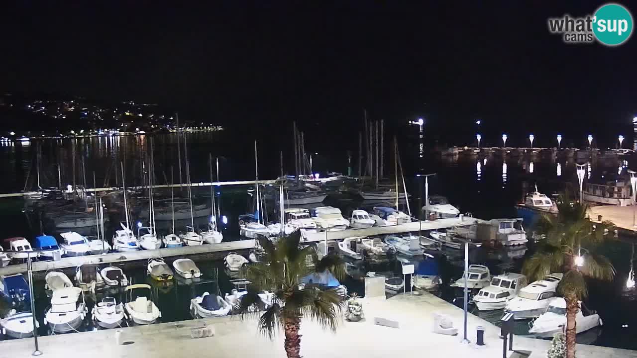 Webcam Koper – Panorama of the marina and promenade from the Grand Hotel Koper