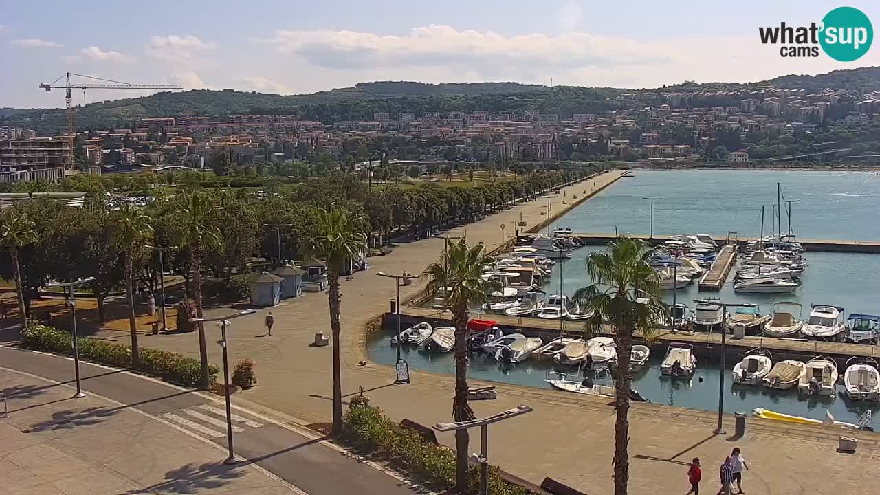 Camera en vivo Koper – puerto deportivo y paseo marítimo desde el Hotel Grand Koper