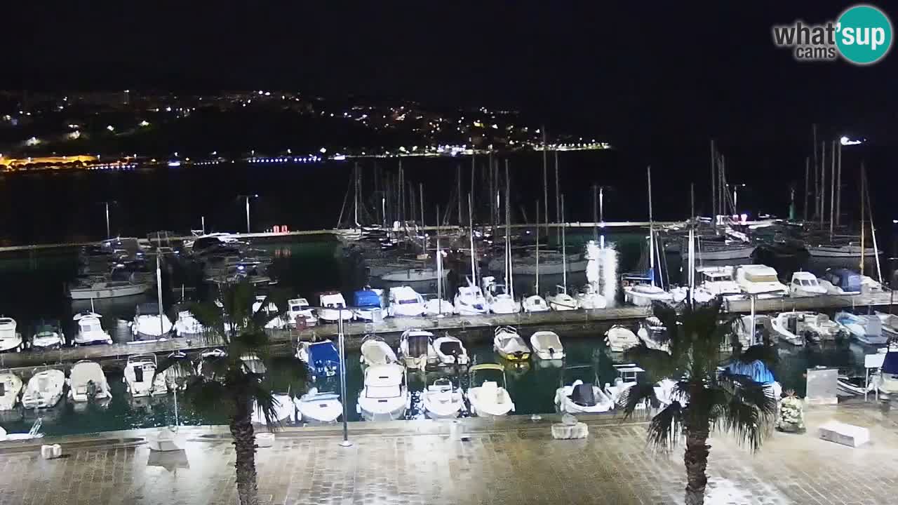 Webcam Koper – Panorama de la marina et de la promenade depuis le Grand Hotel Koper