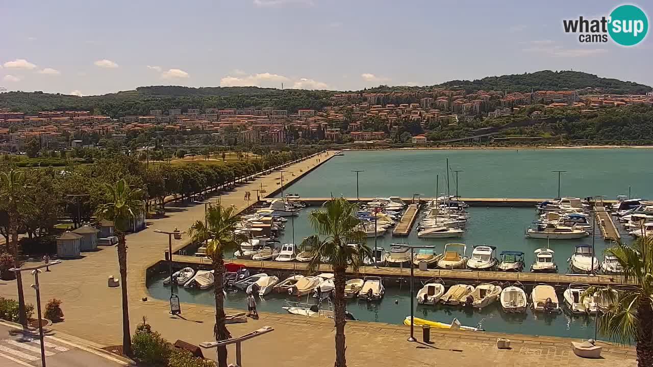 Spletna kamera Koper – Panorama na marino in promenado s Hotela Grand Koper