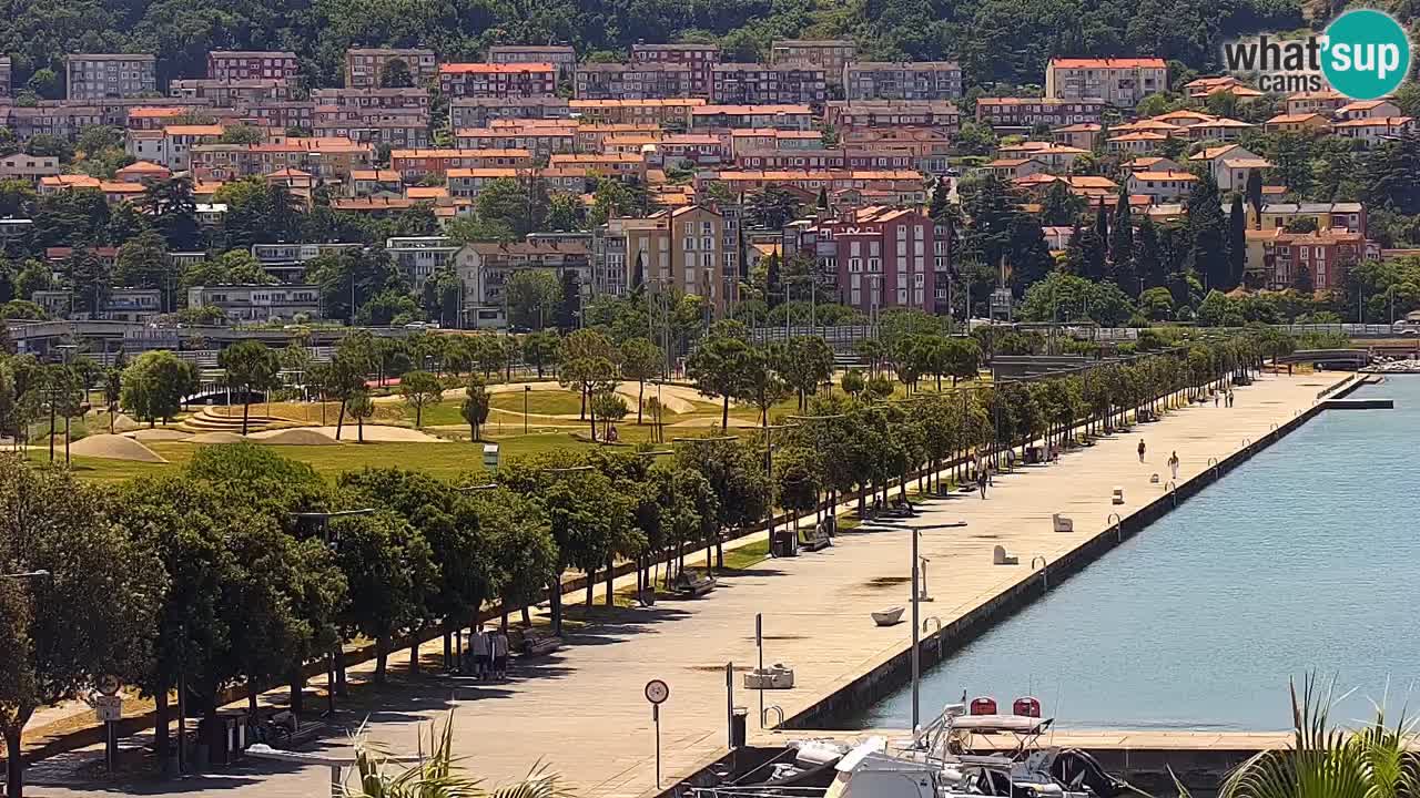 Webcam Koper – Panorama de la marina et de la promenade depuis le Grand Hotel Koper