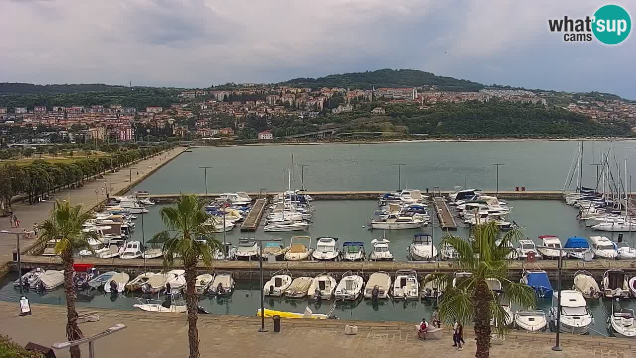 Spletna kamera Koper – Panorama na marino in promenado s Hotela Grand Koper