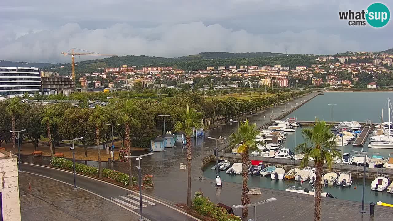 Spletna kamera Koper – Panorama na marino in promenado s Hotela Grand Koper