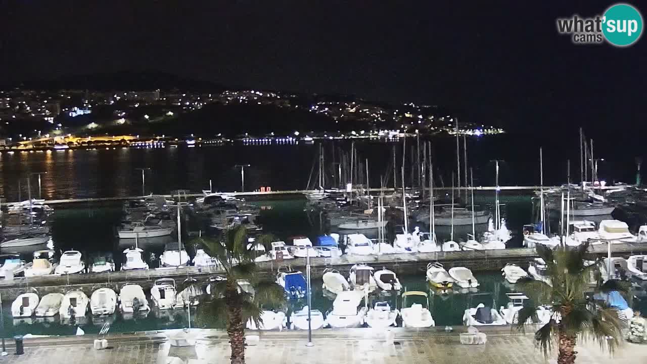 Webcam Koper – Panorama de la marina et de la promenade depuis le Grand Hotel Koper