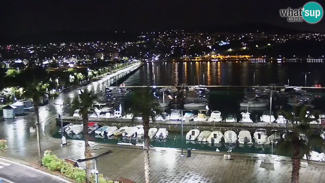 Webcam Koper – Panorama des Jachthafens und der Promenade vom Hotel Grand Koper