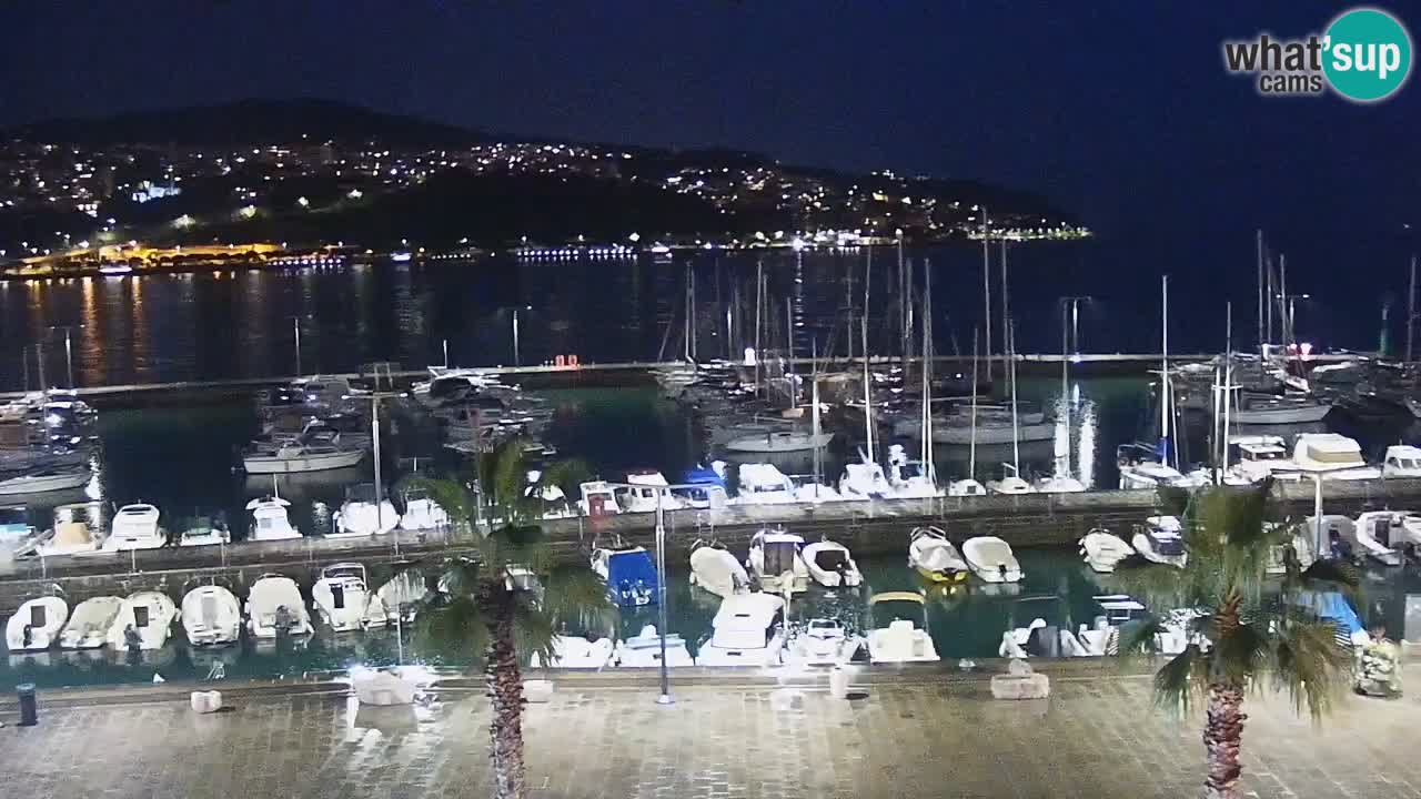 Webcam Koper – Panorama de la marina et de la promenade depuis le Grand Hotel Koper