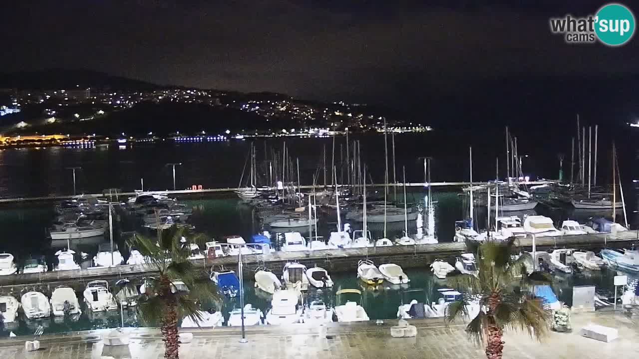 Webcam Koper – Panorama des Jachthafens und der Promenade vom Hotel Grand Koper