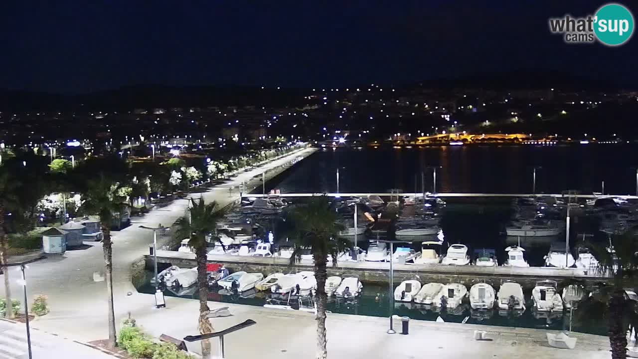Spletna kamera Koper – Panorama na marino in promenado s Hotela Grand Koper